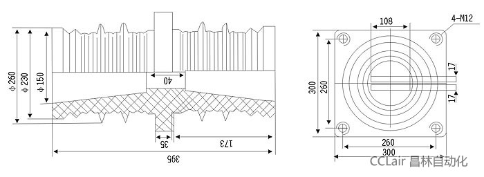 40.5KV׹ܵĽY(ji)(gu)ߴD